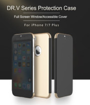 Луксозен калъф тефтер ROCK Invisible за Apple iPhone 7 Plus 5.5 / Apple iPhone 8 Plus 5.5 златист